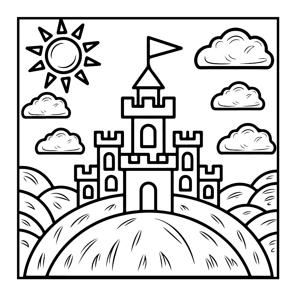 Desenhos Simples de Verão para colorir 6