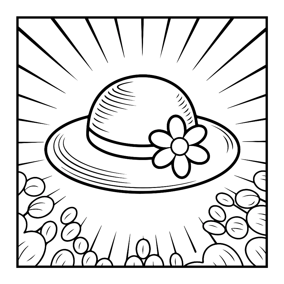 Desenhos Simples de Verão para colorir 60