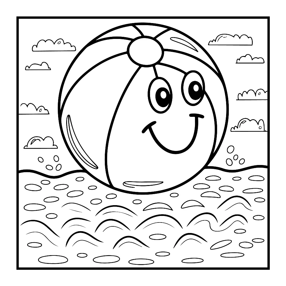 Desenhos Simples de Verão para colorir 63