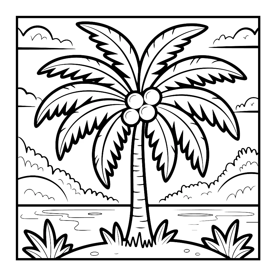 Desenhos Simples de Verão para colorir 65