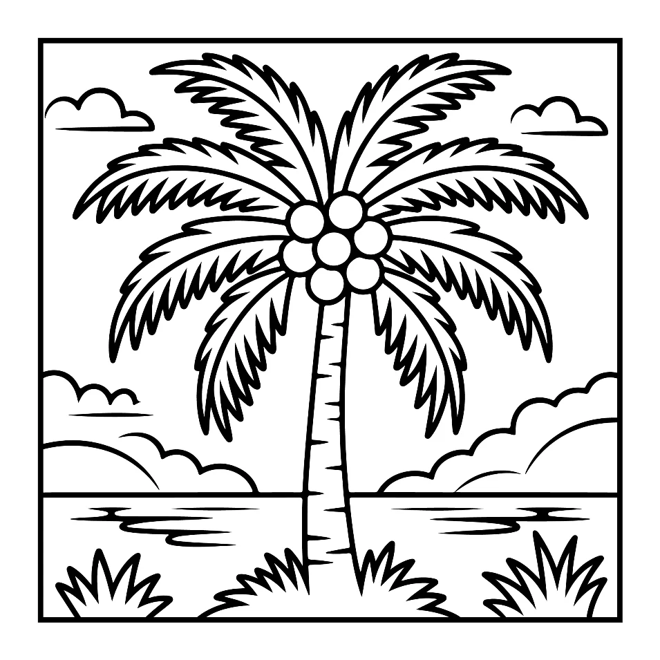 Desenhos Simples de Verão para colorir 67