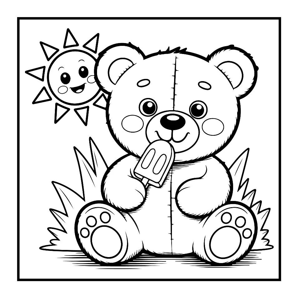 Desenhos Simples de Verão para colorir 69