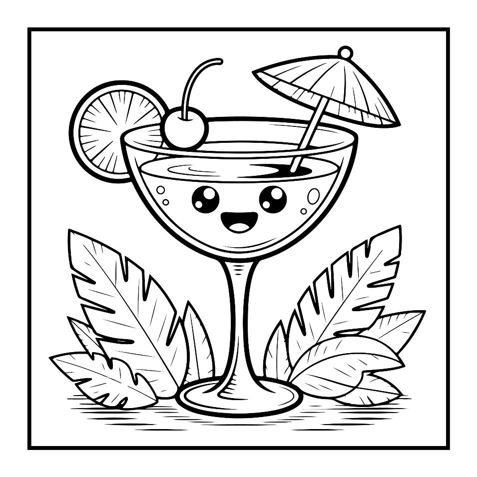 Desenhos Simples de Verão para colorir 7