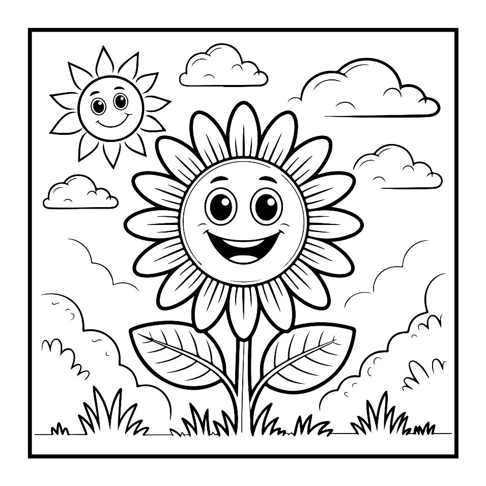 Desenhos Simples de Verão para colorir 71