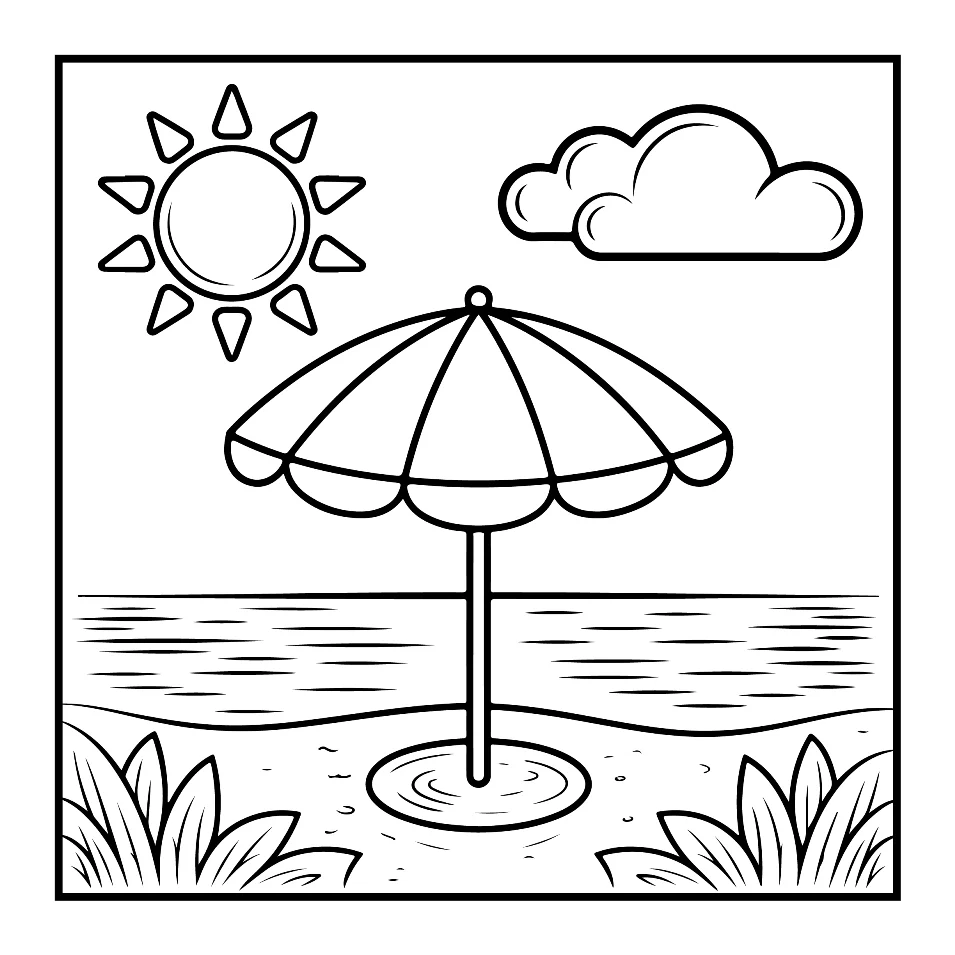 Desenhos Simples de Verão para colorir 73