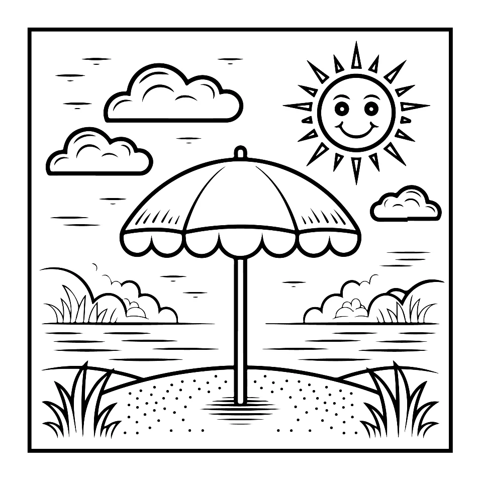 Desenhos Simples de Verão para colorir 75