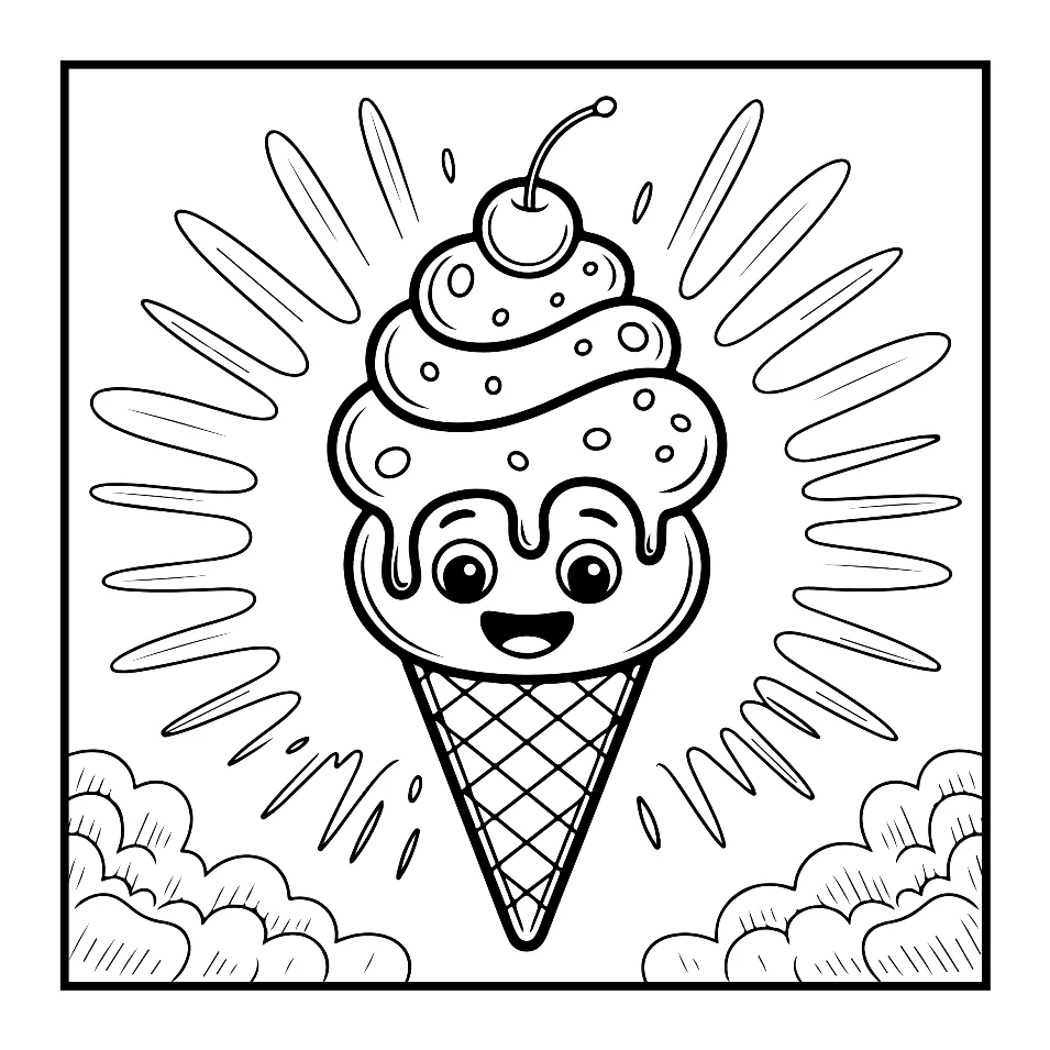 Desenhos Simples de Verão para colorir 79