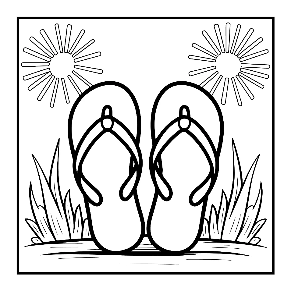 Desenhos Simples de Verão para colorir 8