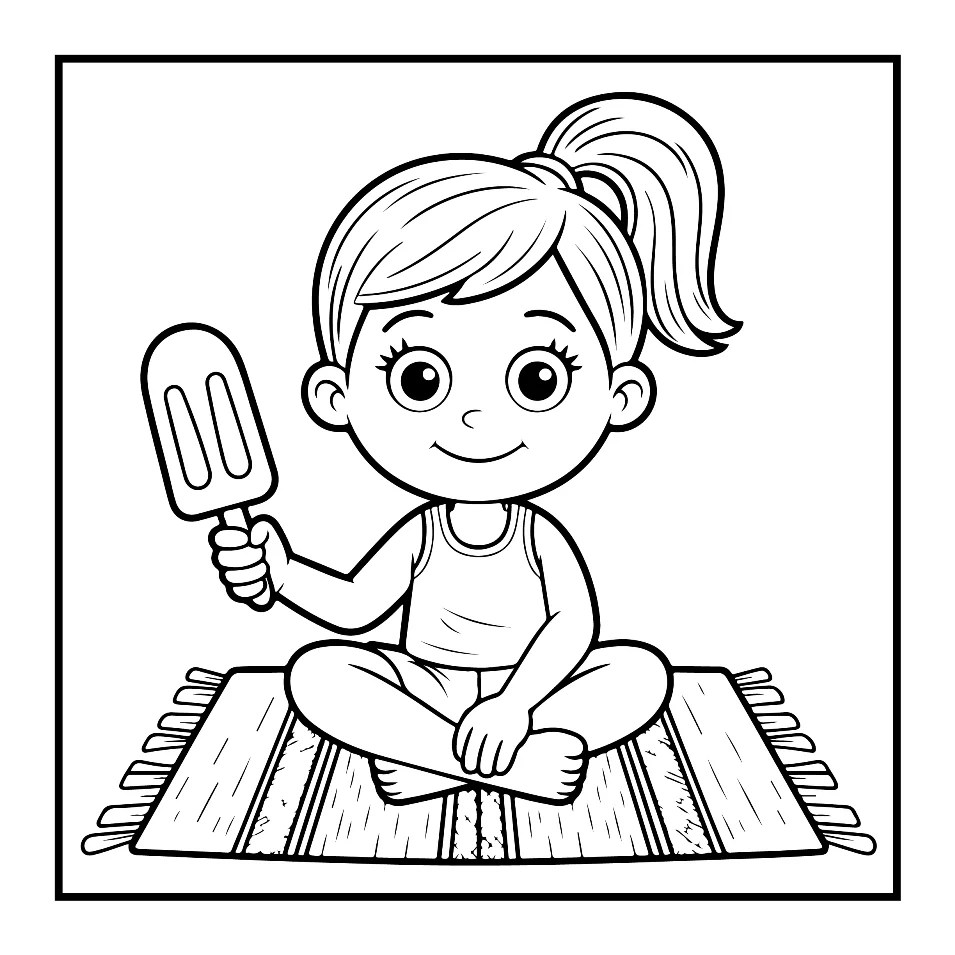 Desenhos Simples de Verão para colorir 80