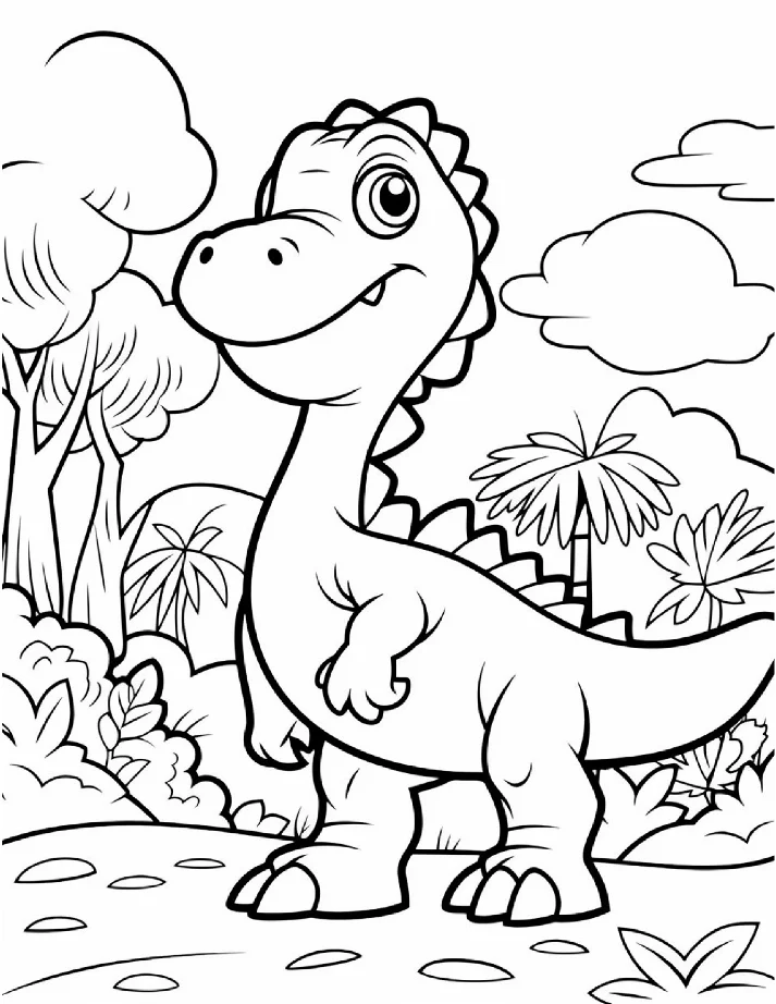 Dinossauros para colorir 14