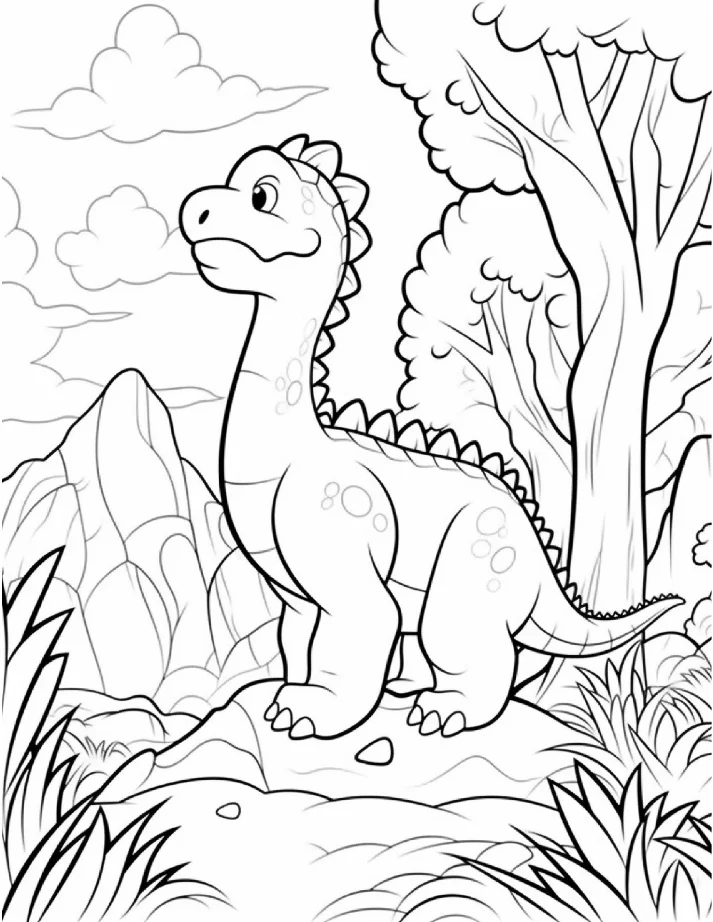 Dinossauros para colorir 7