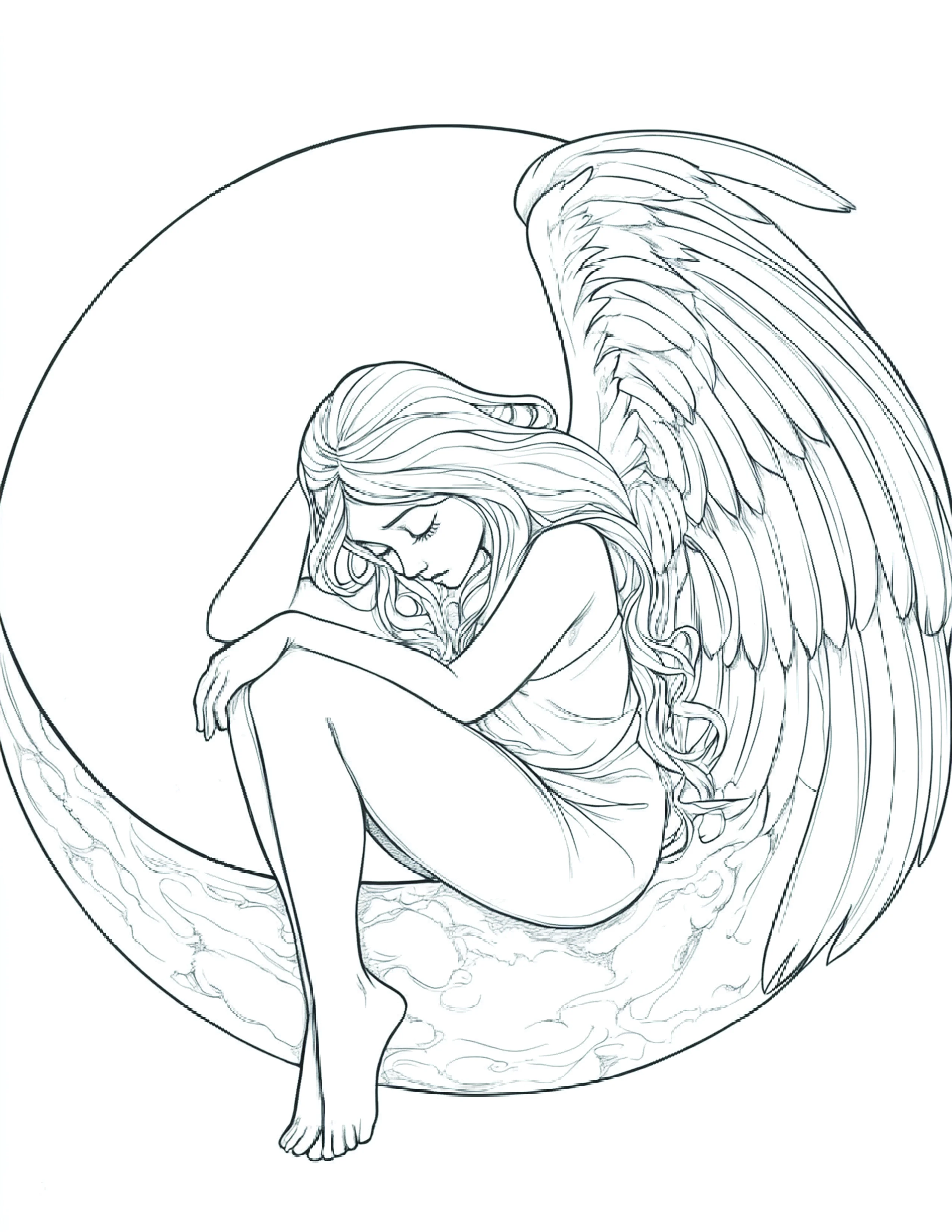 Fada da Lua para colorir 11