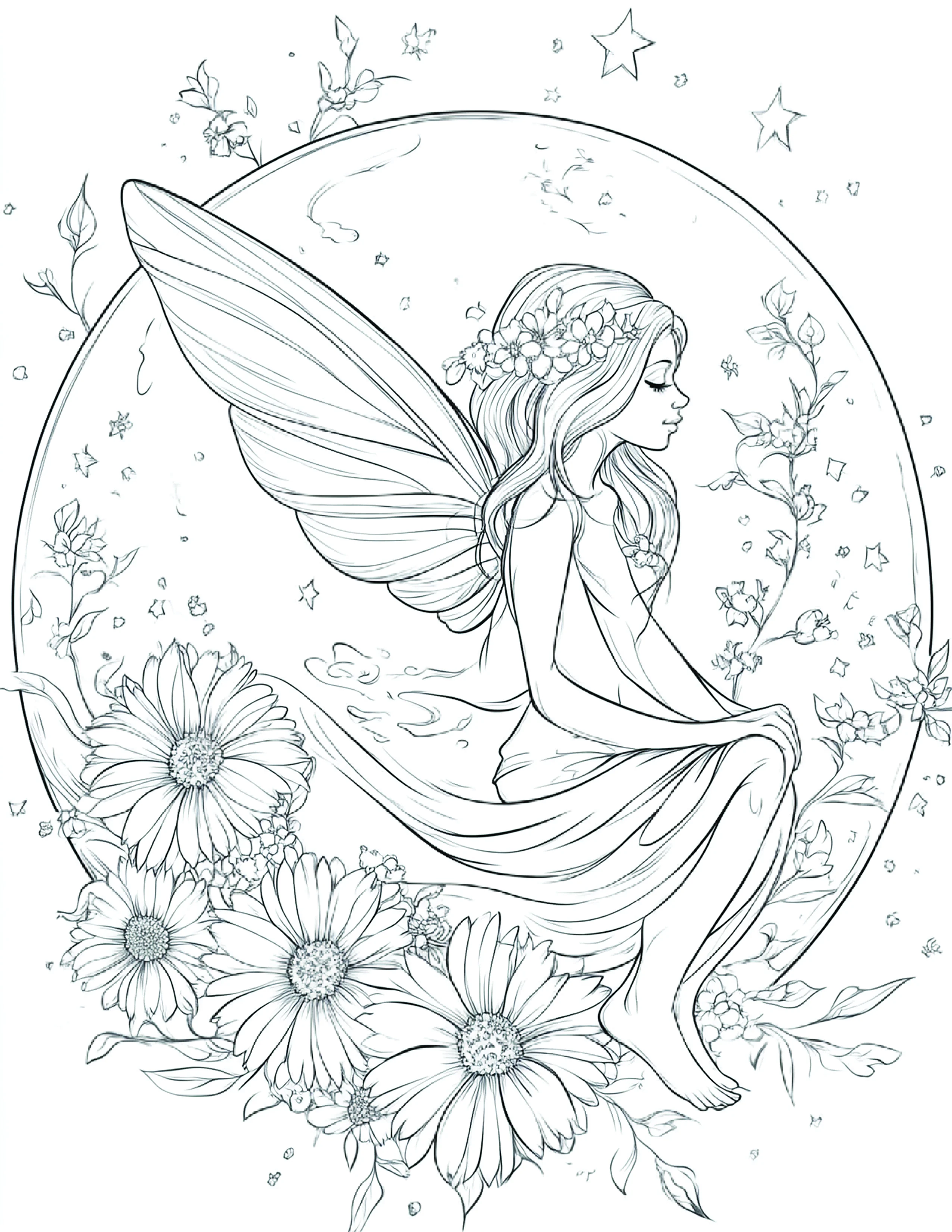 Fada da Lua para colorir 115