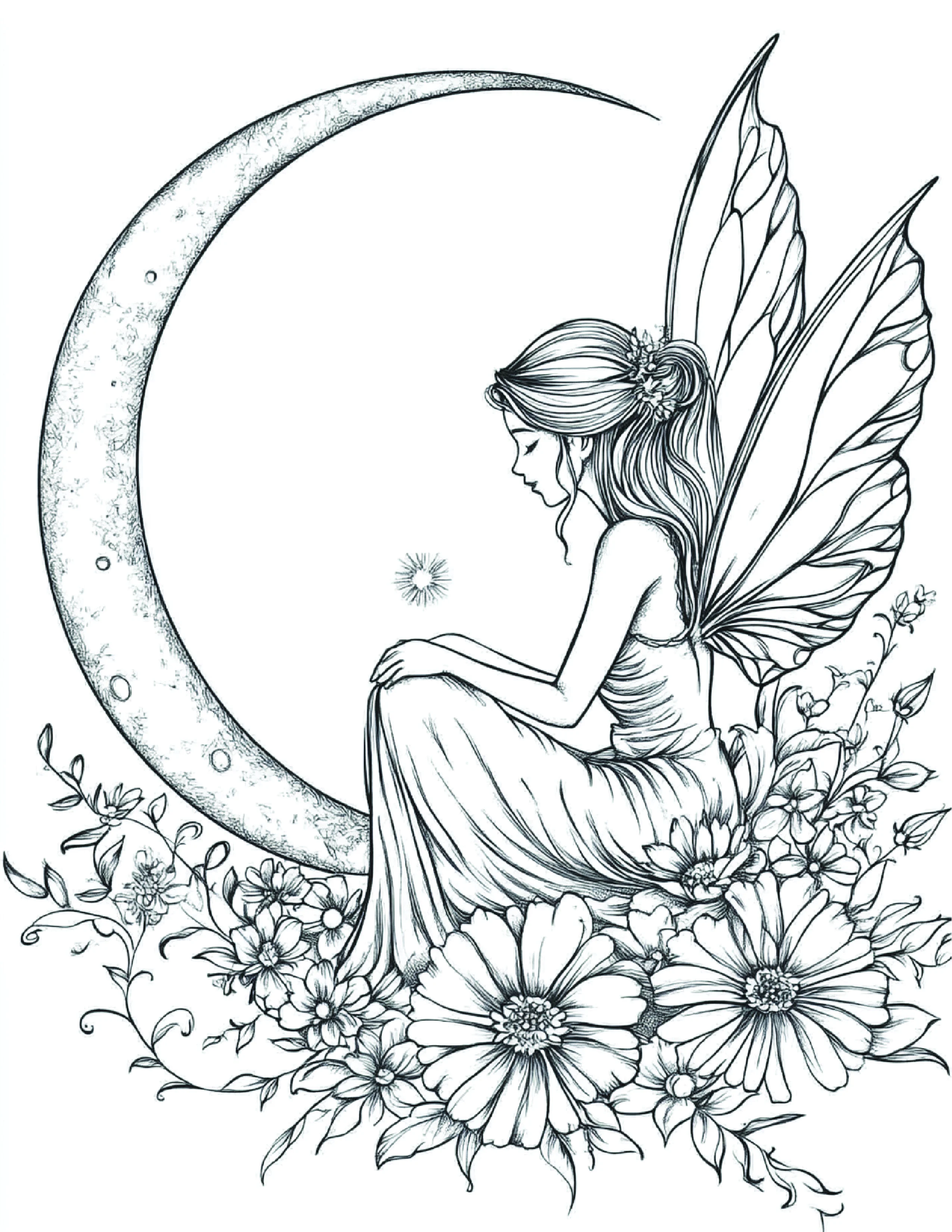 Fada da Lua para colorir 117
