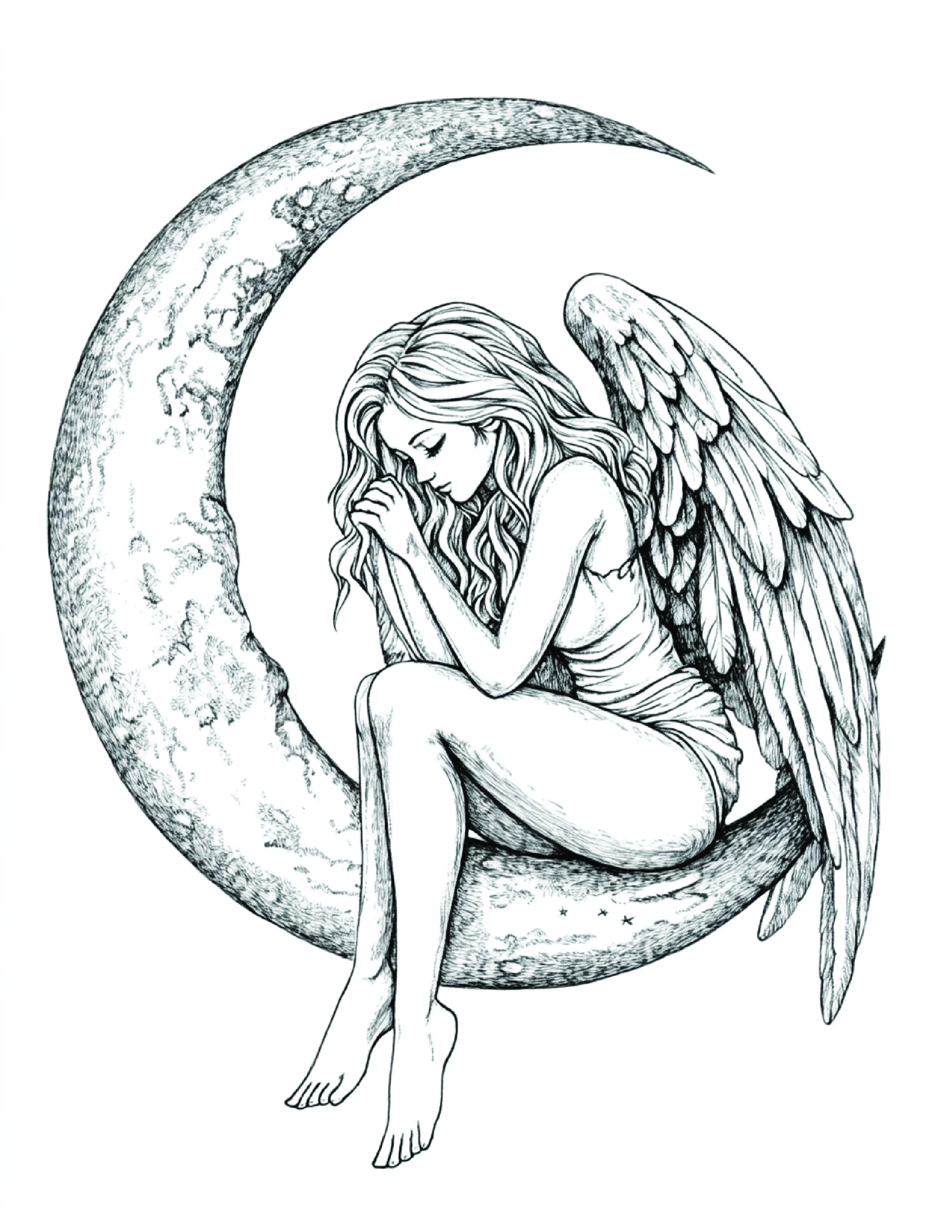 Fada da Lua para colorir 12