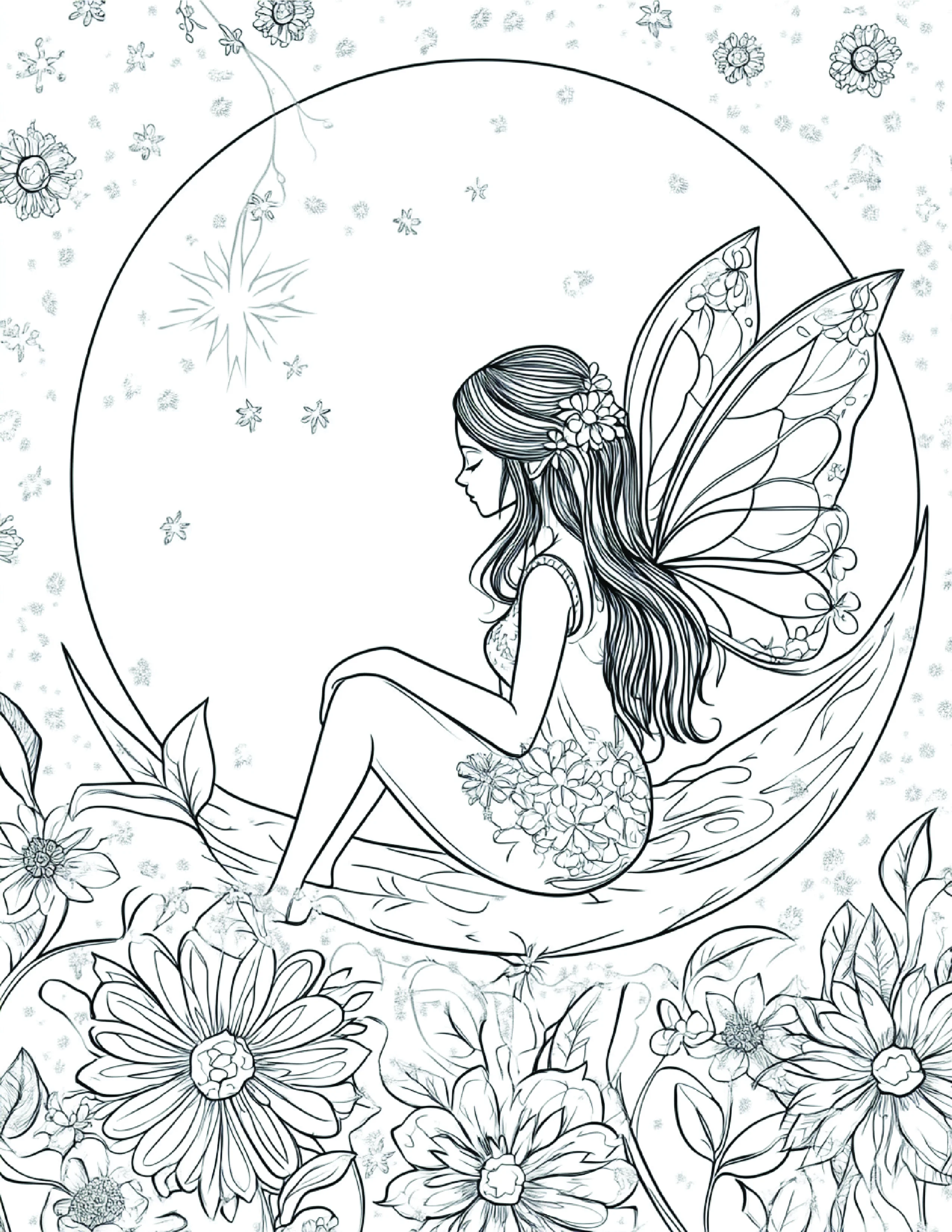 Fada da Lua para colorir 125