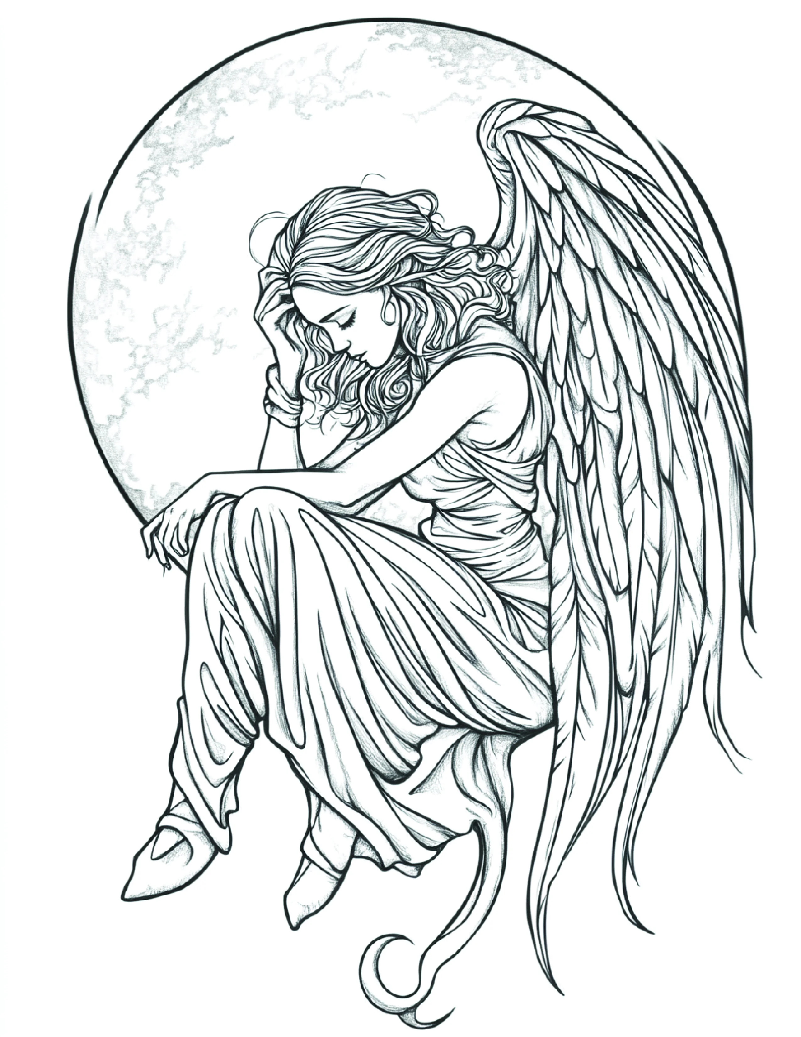 Fada da Lua para colorir 14