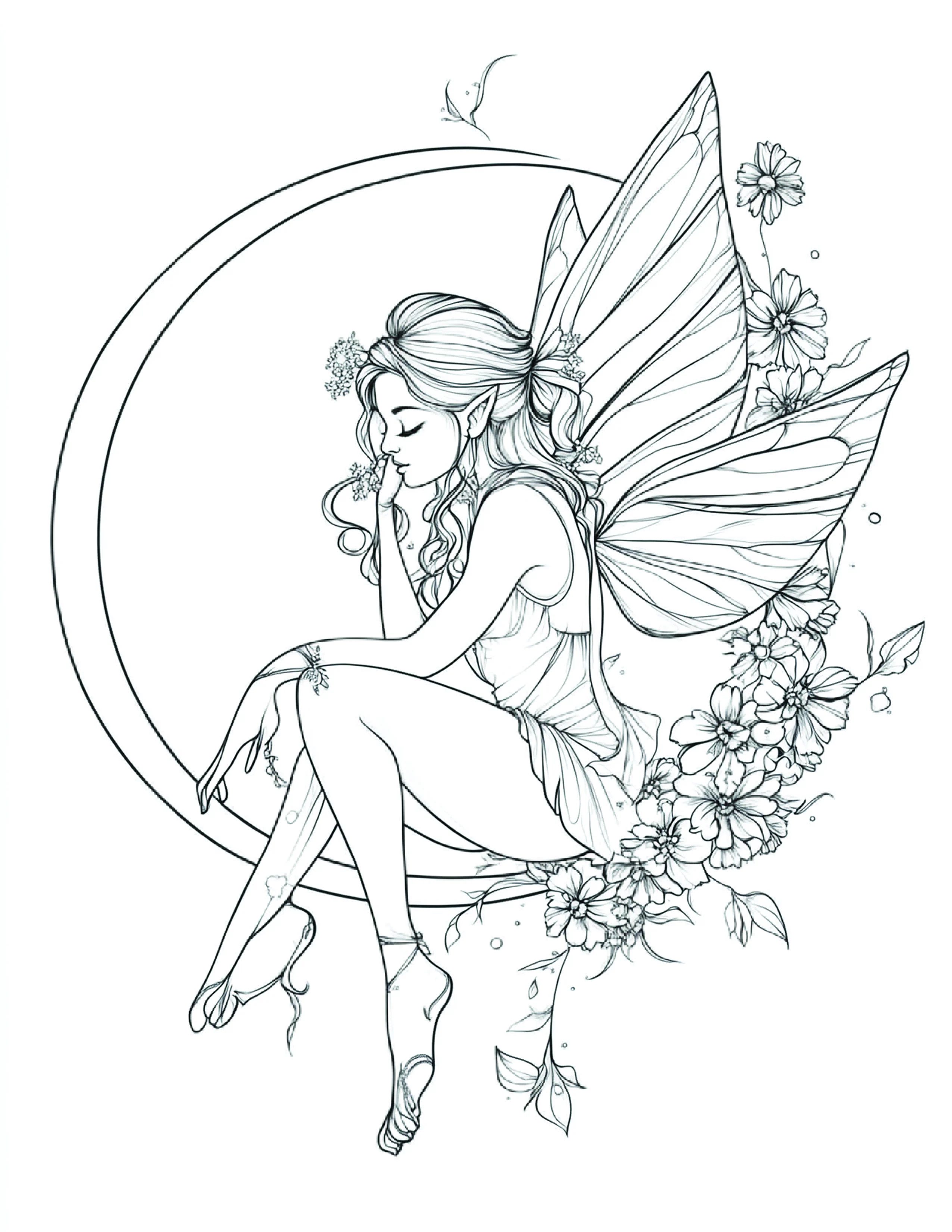 Fada da Lua para colorir 150