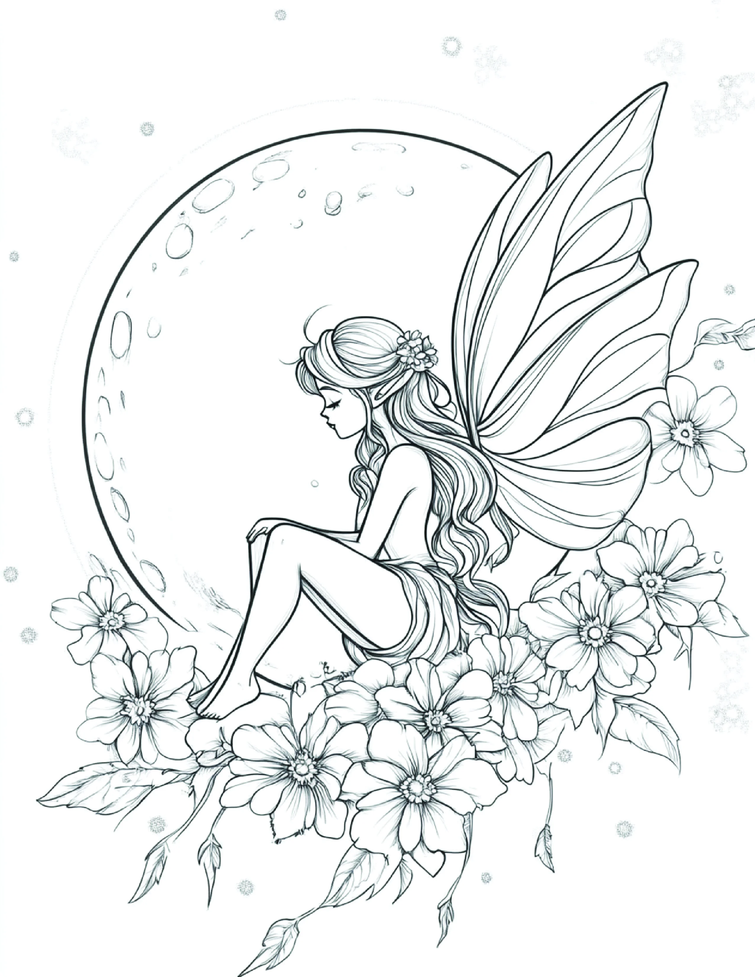 Fada da Lua para colorir 156