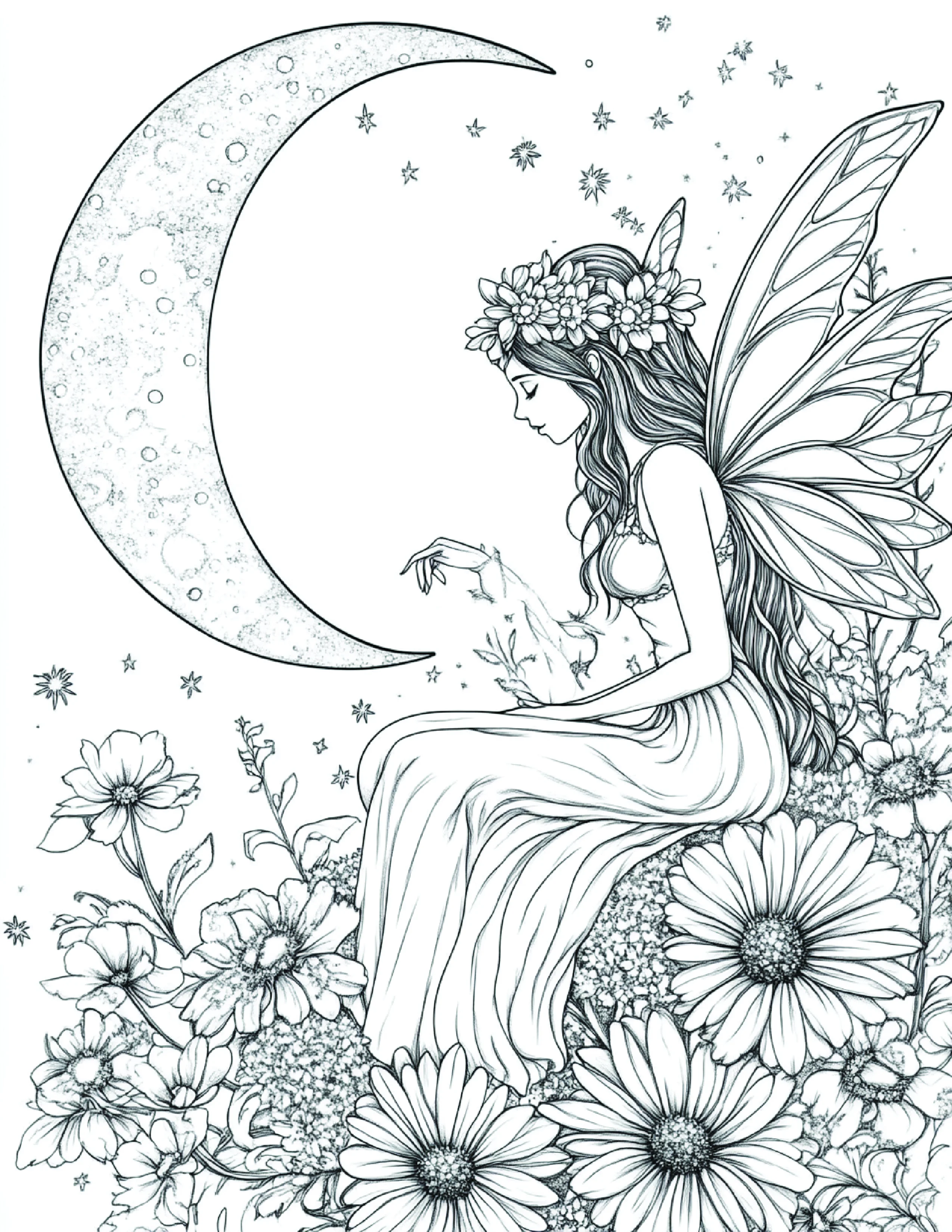 Fada da Lua para colorir 160