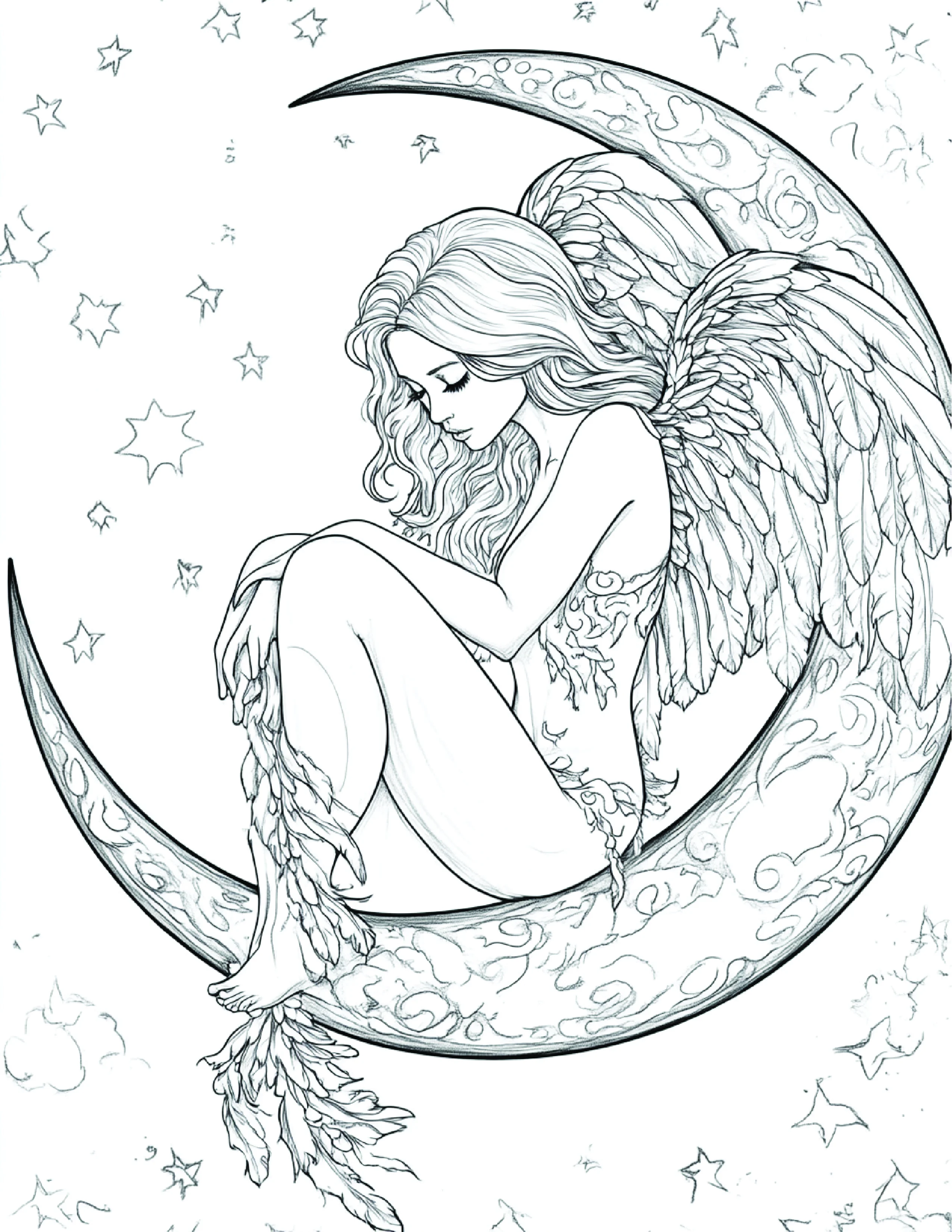 Fada da Lua para colorir 18