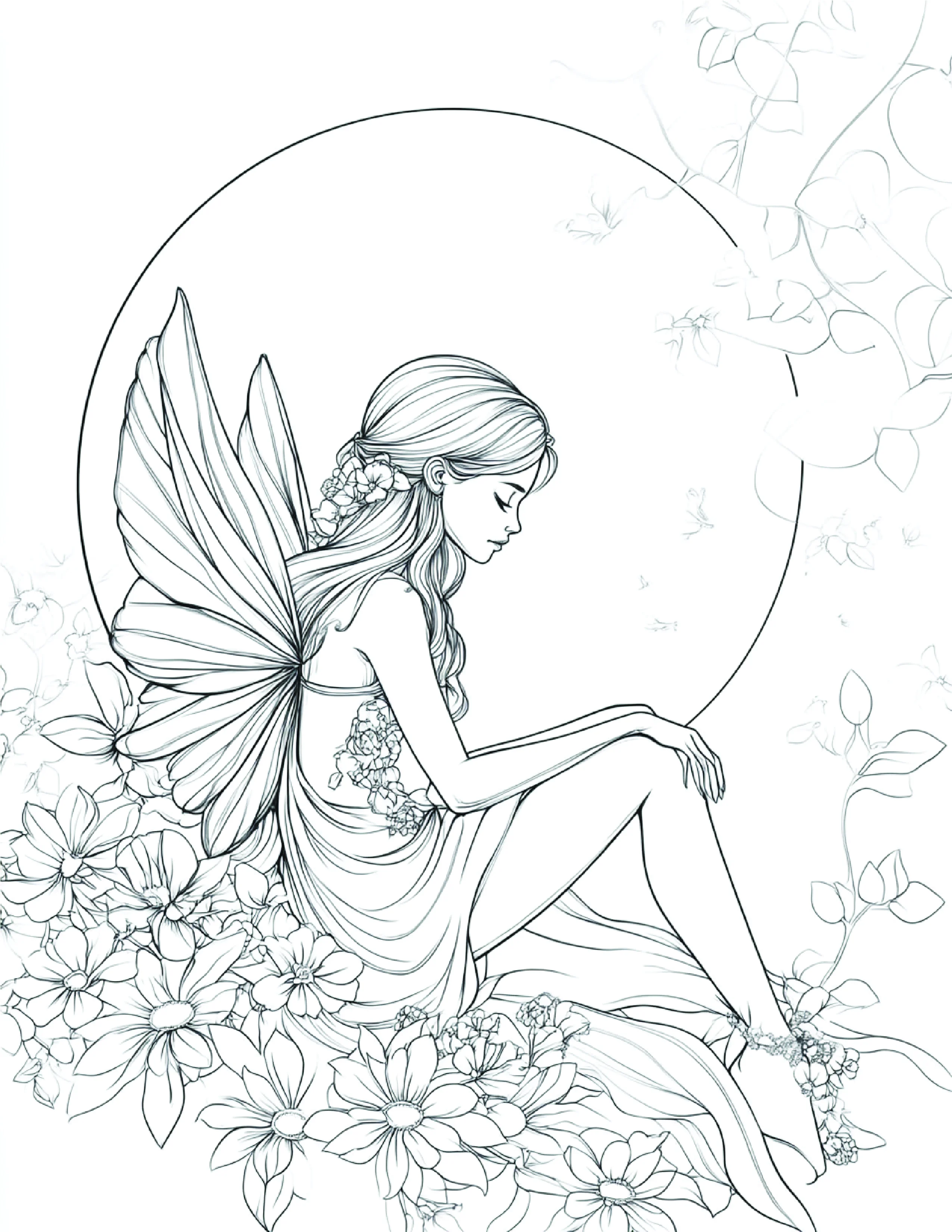 Fada da Lua para colorir 180