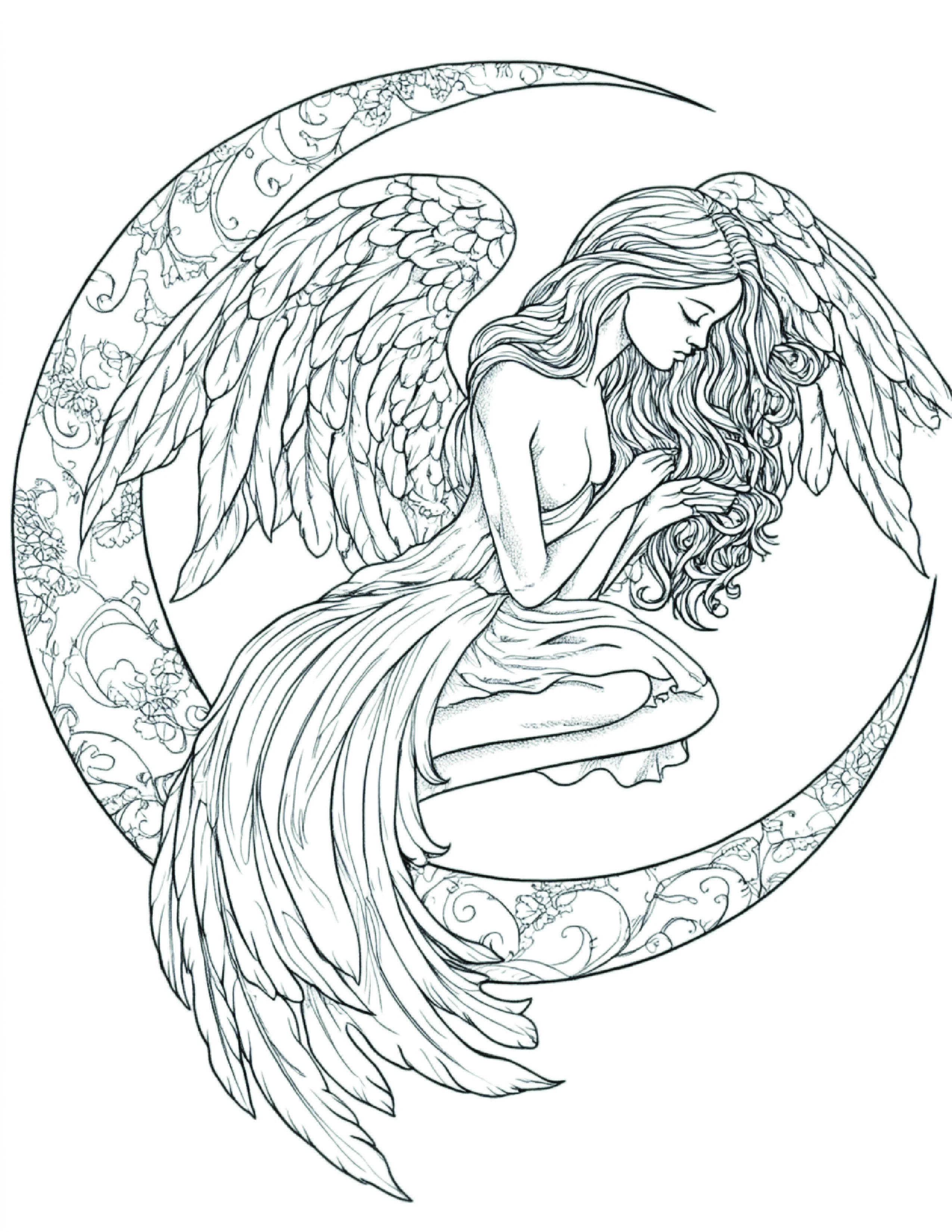 Fada da Lua para colorir 28