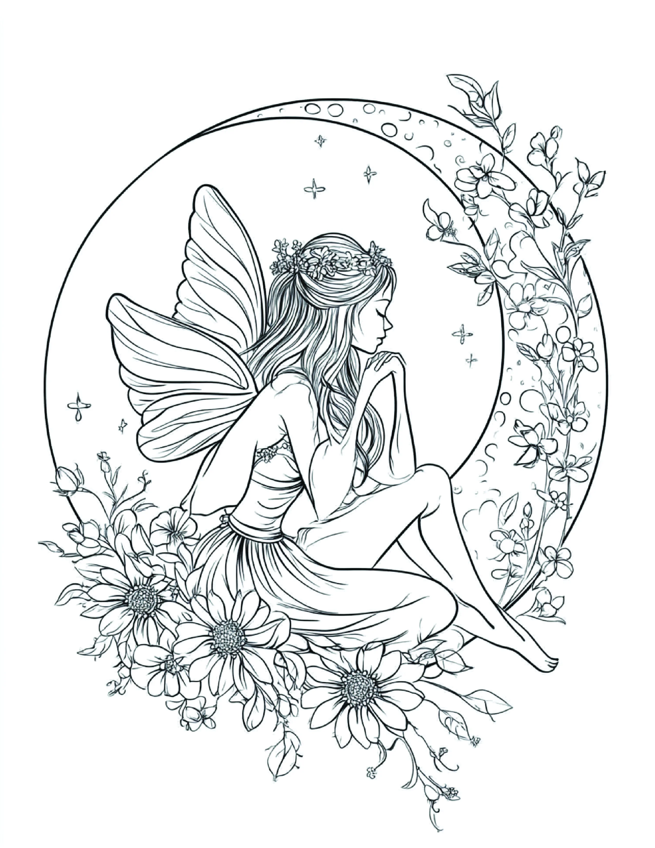 Fada da Lua para colorir 51