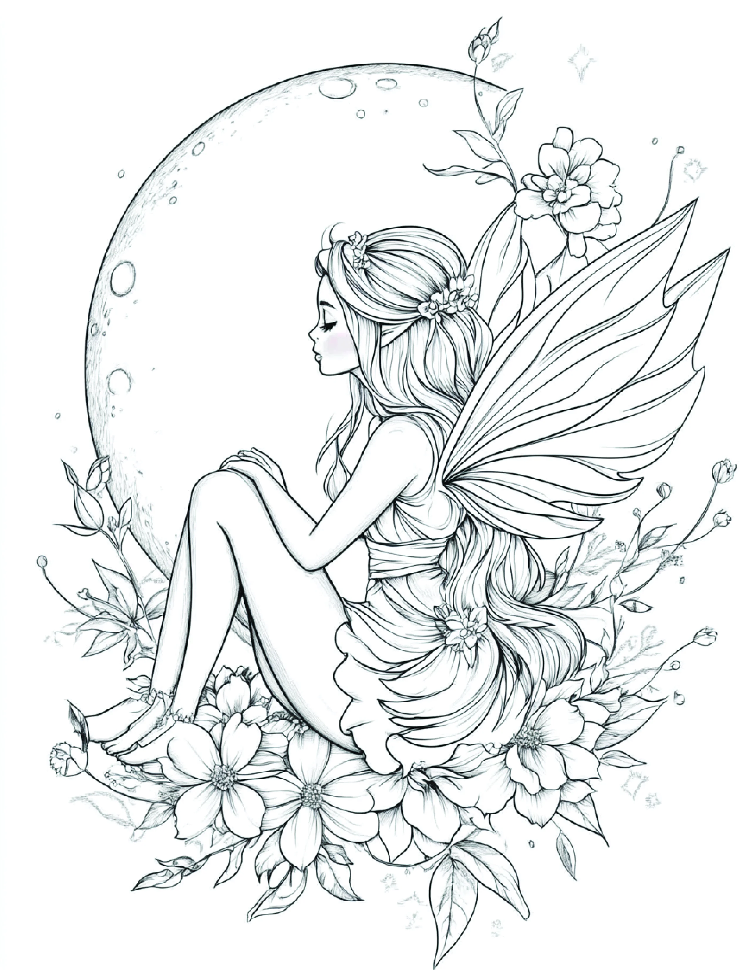 Fada da Lua para colorir 55