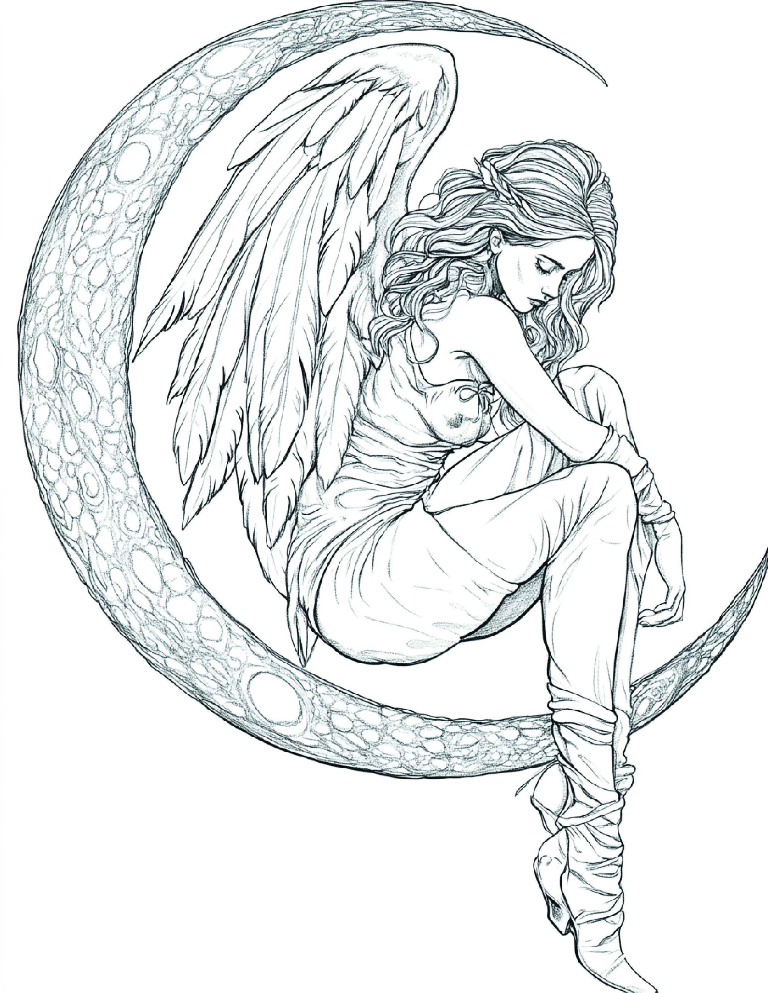 Fada da Lua para colorir 6