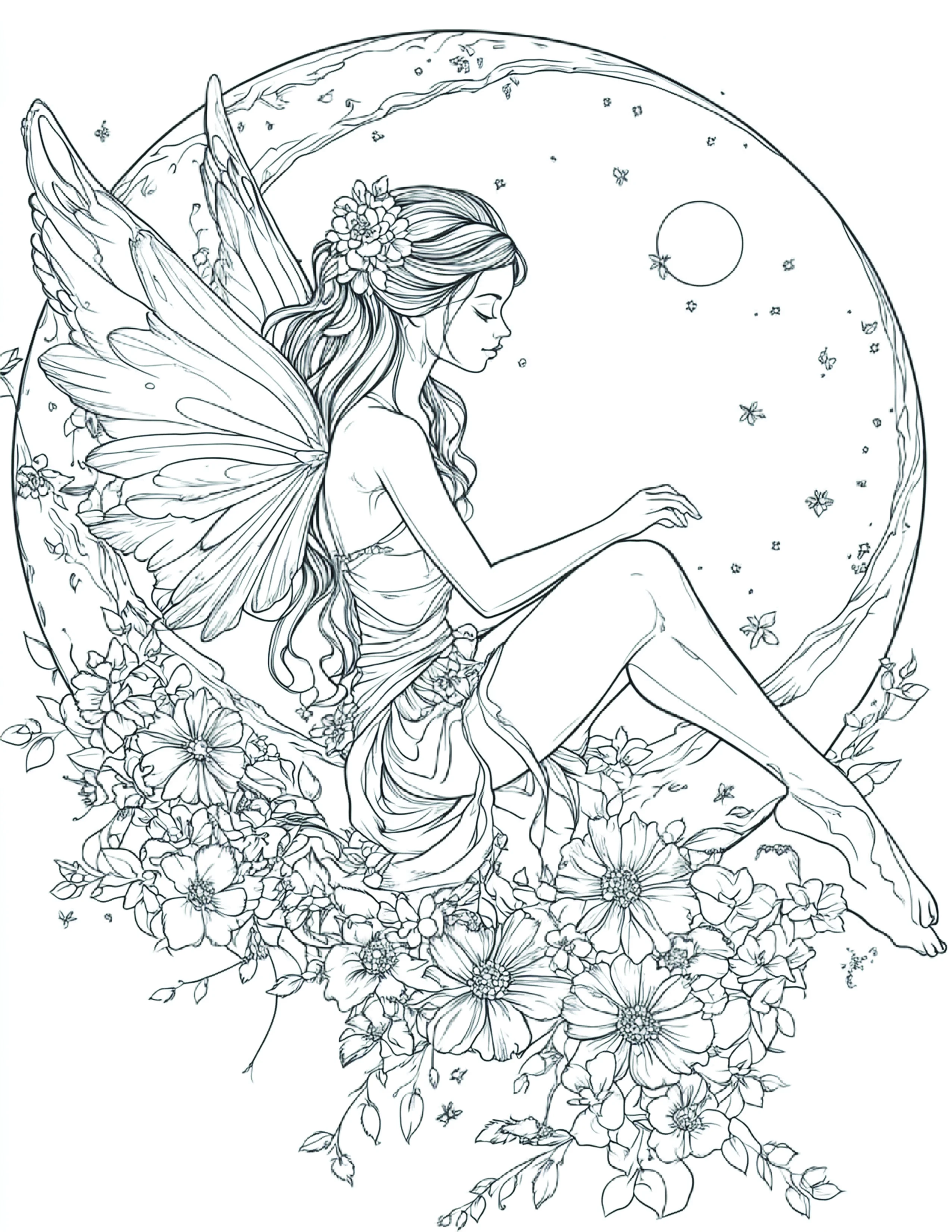 Fada da Lua para colorir 60