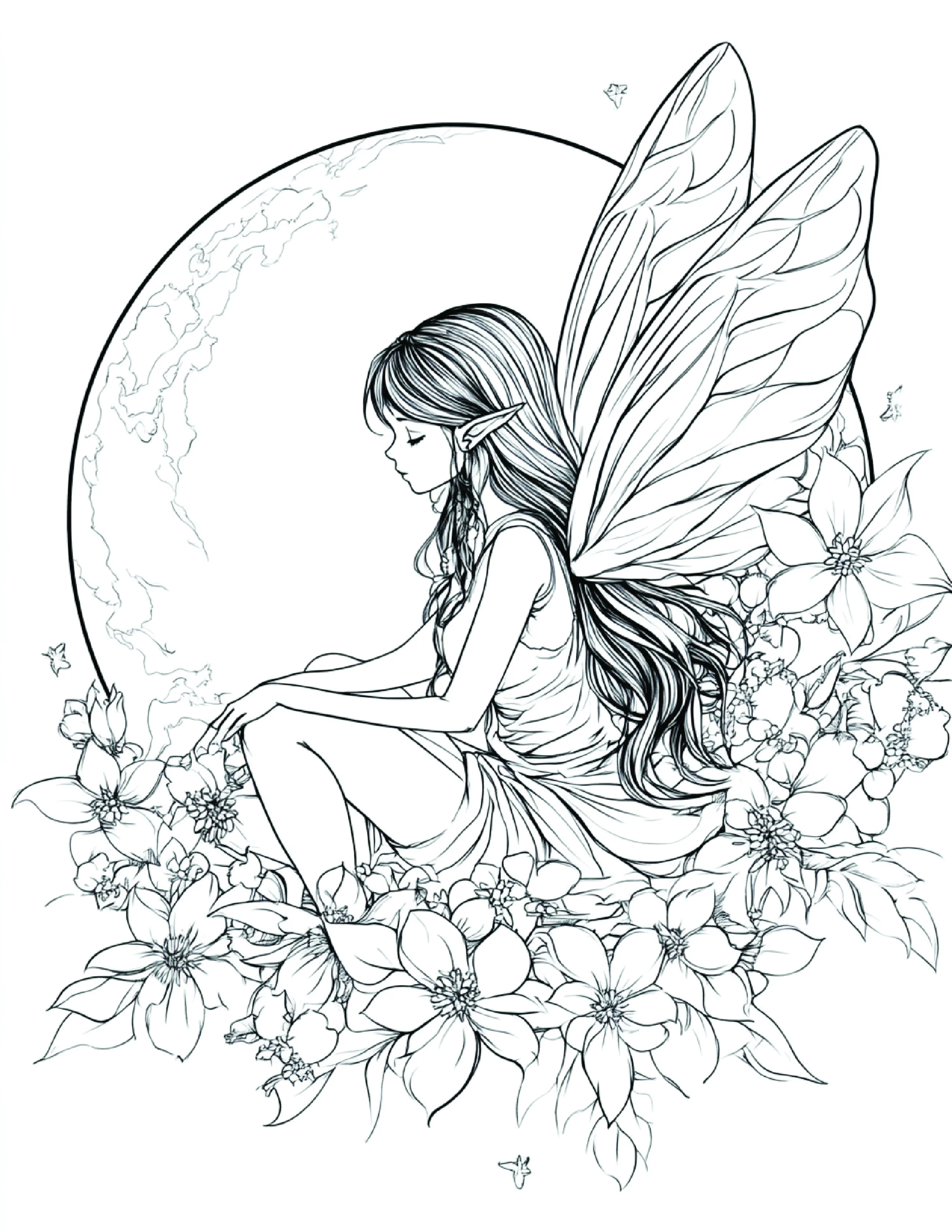 Fada da Lua para colorir 74