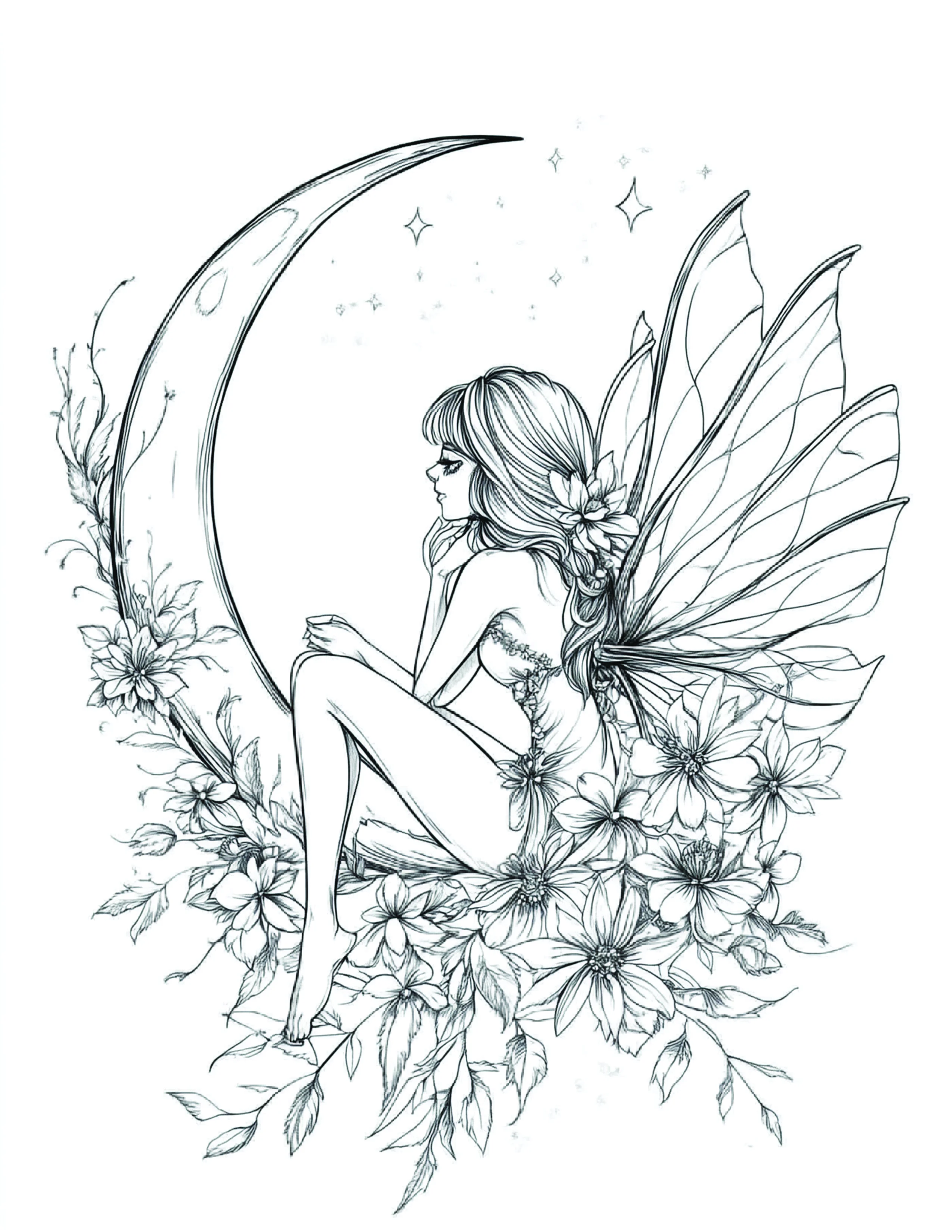 Fada da Lua para colorir 93
