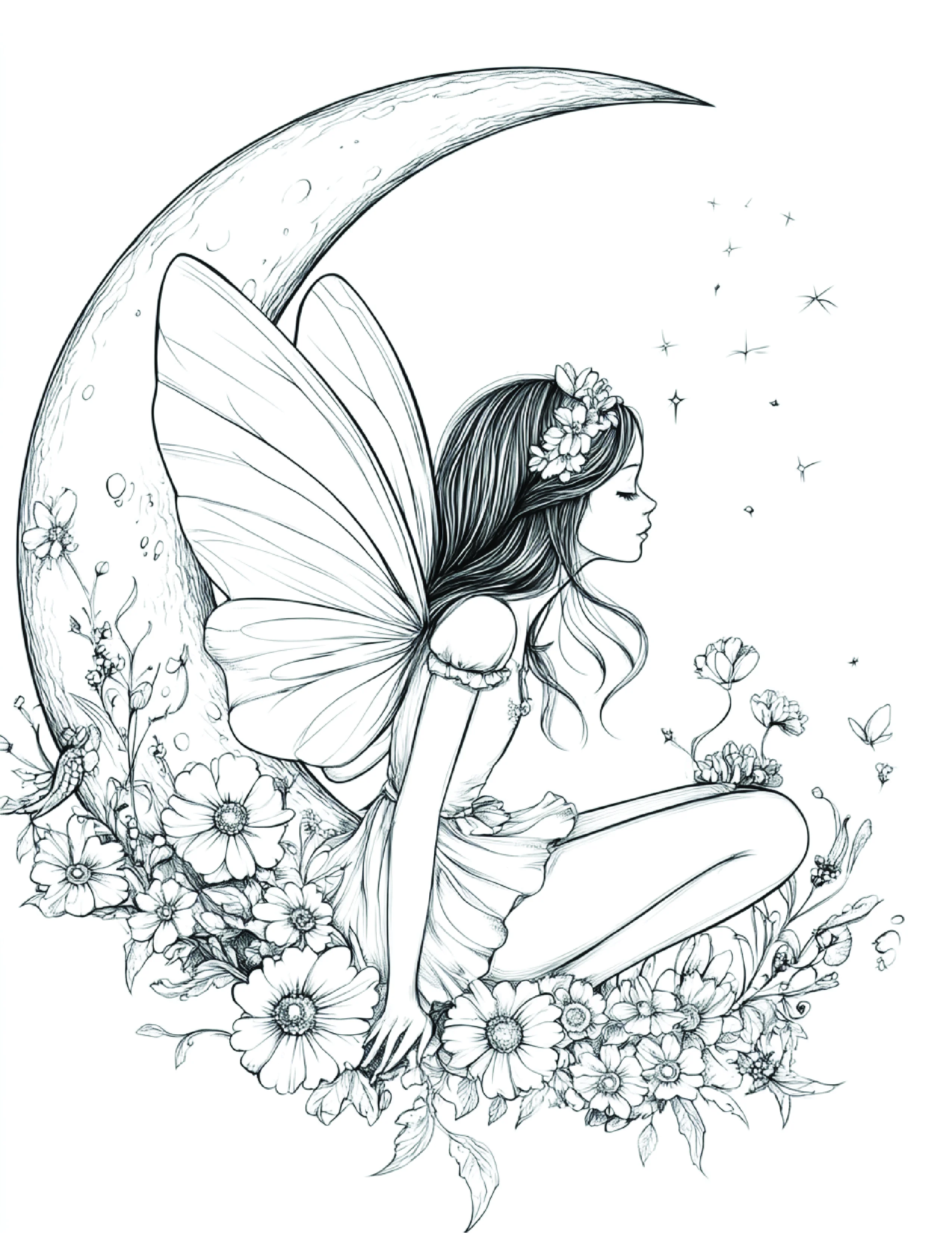 Fada da Lua para colorir 98