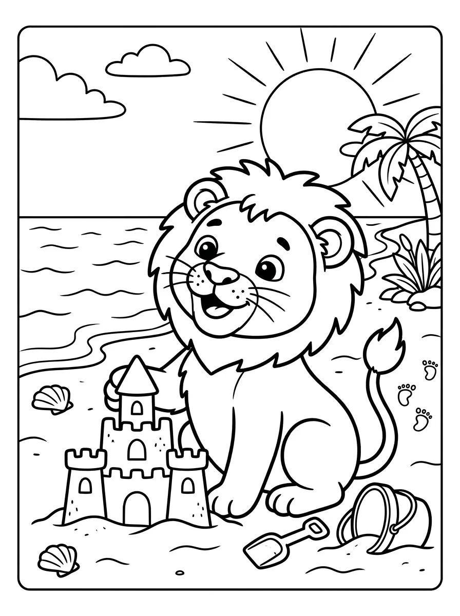 leao para colorir 1