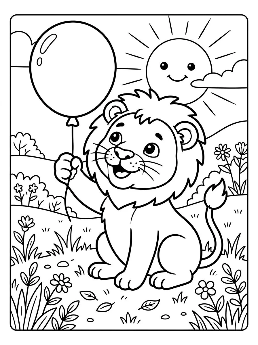 leao para colorir 10