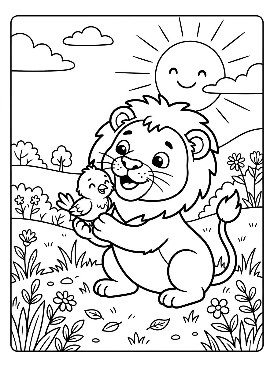 leao para colorir 11