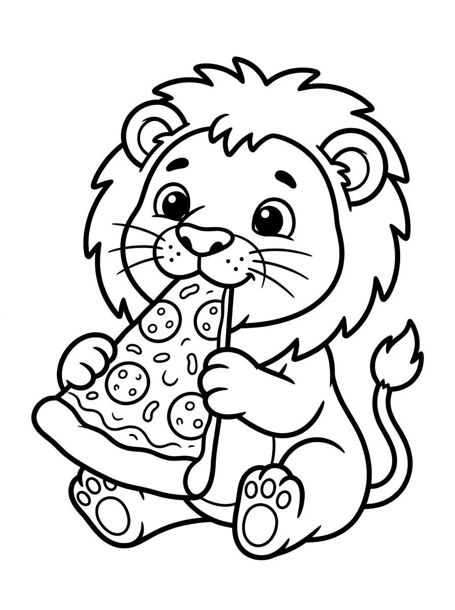 leao para colorir 12