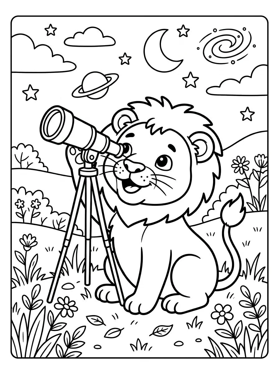 leao para colorir 13