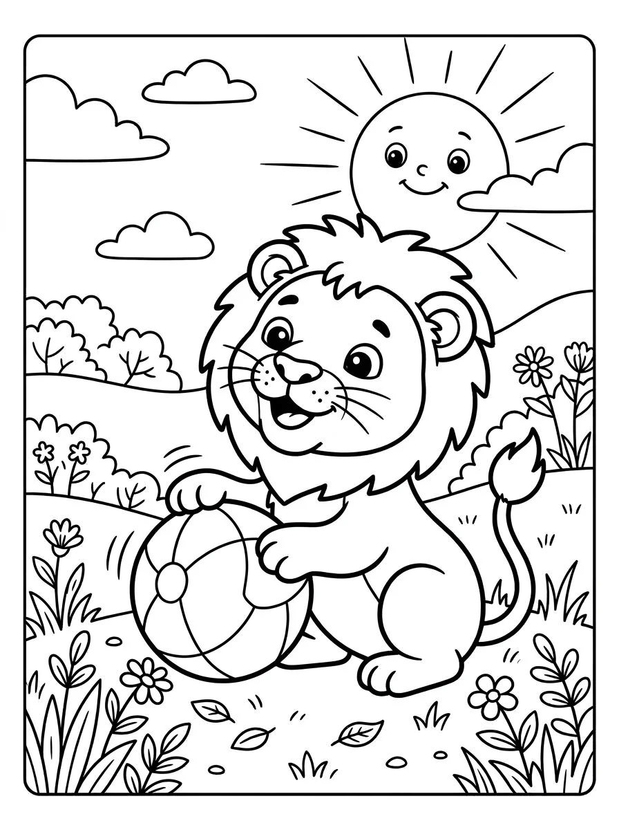 leao para colorir 14