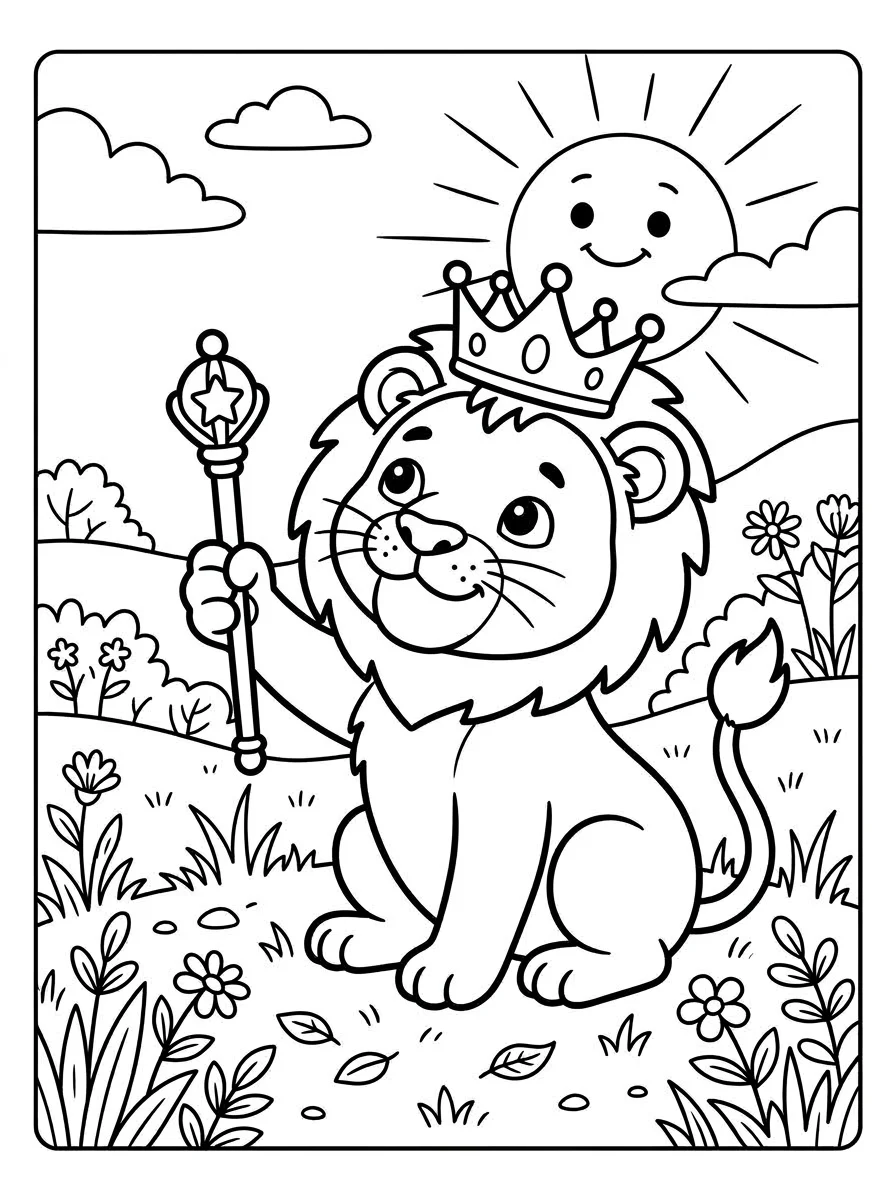 leao para colorir 15