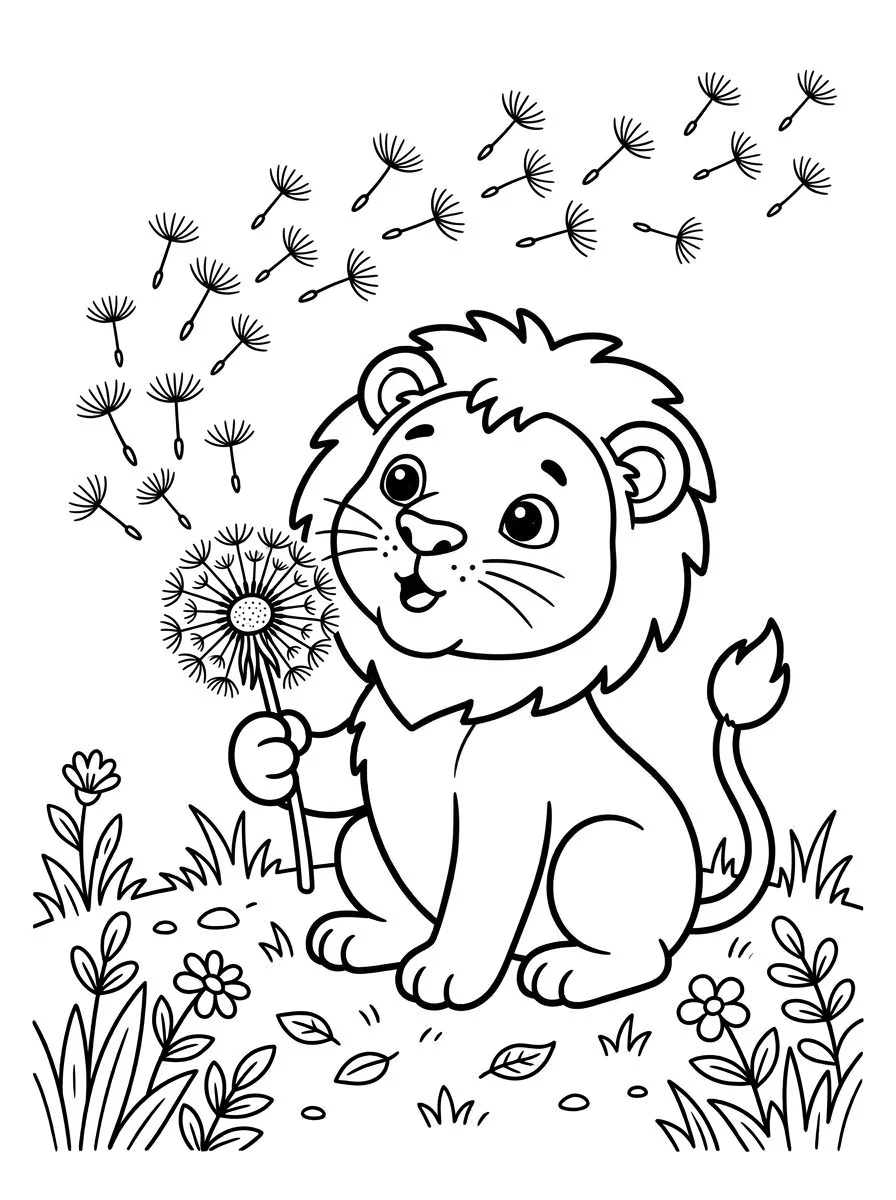 leao para colorir 17