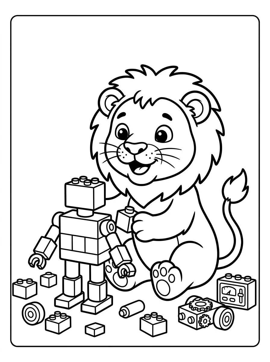 leao para colorir 19