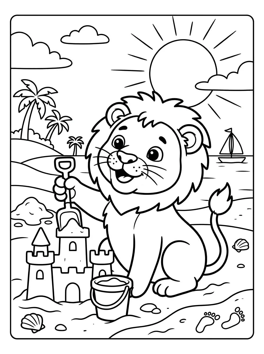 leao para colorir 20