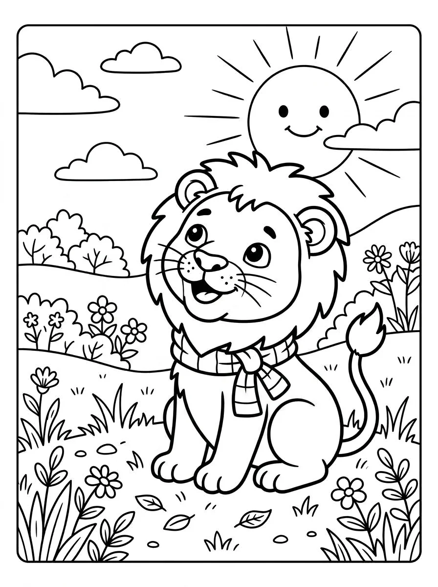 leao para colorir 22