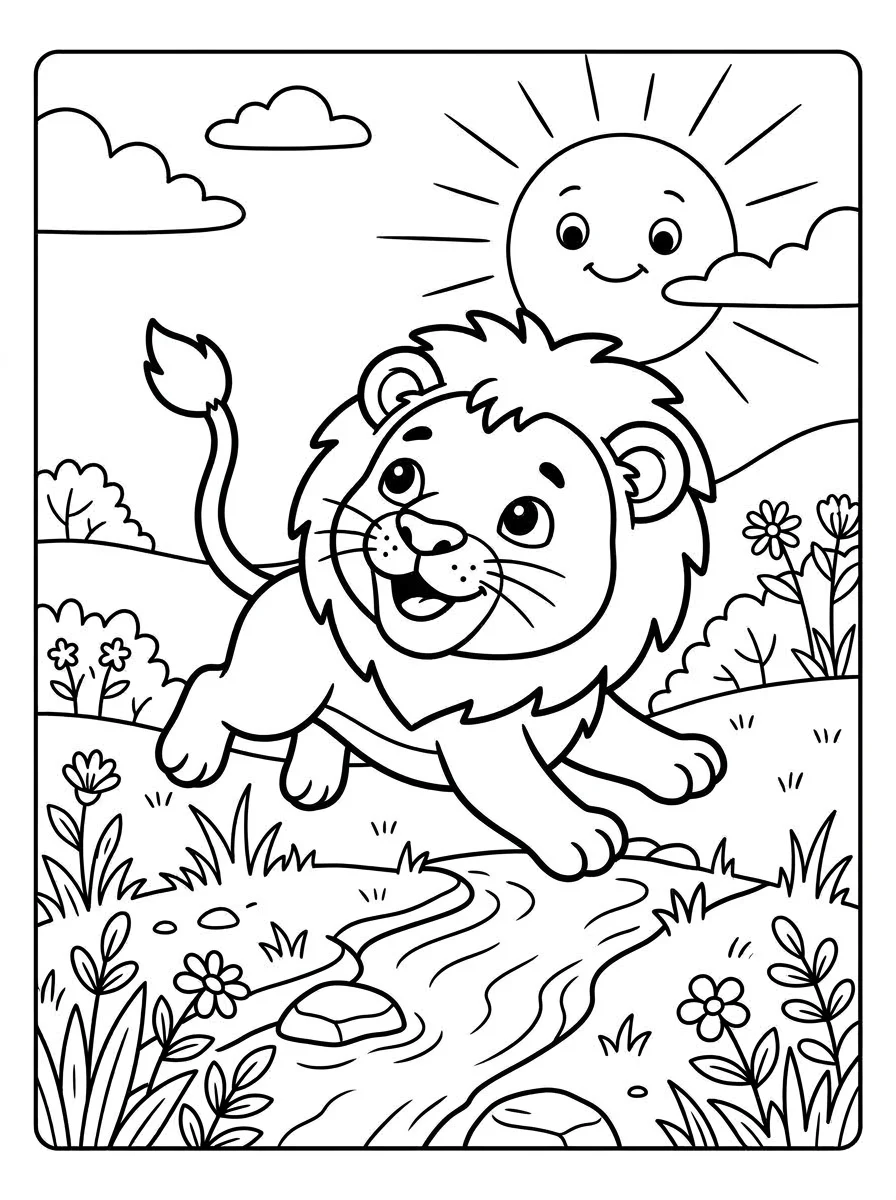 leao para colorir 24