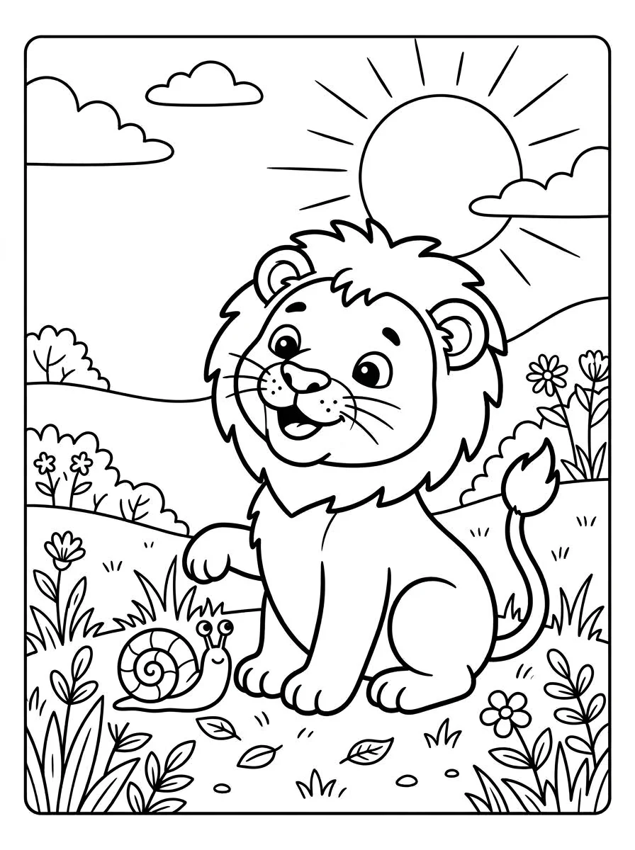 leao para colorir 25