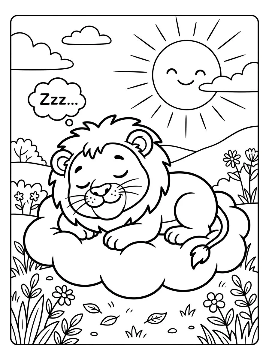 leao para colorir 26