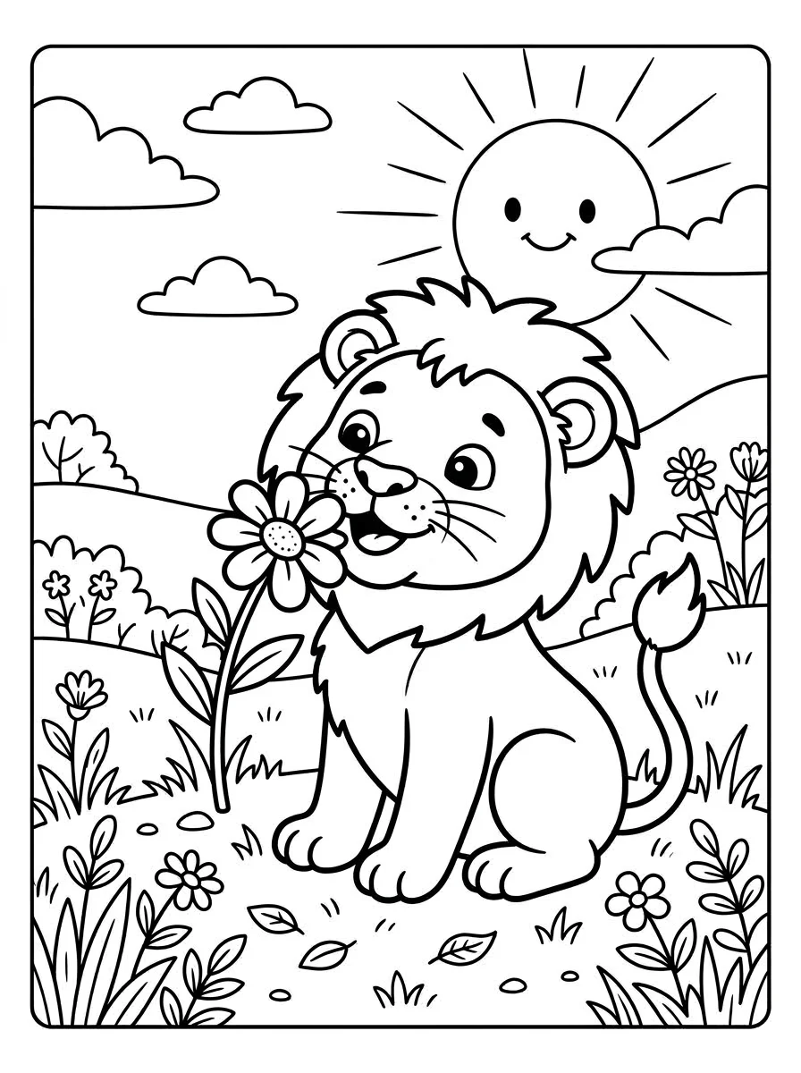 leao para colorir 27