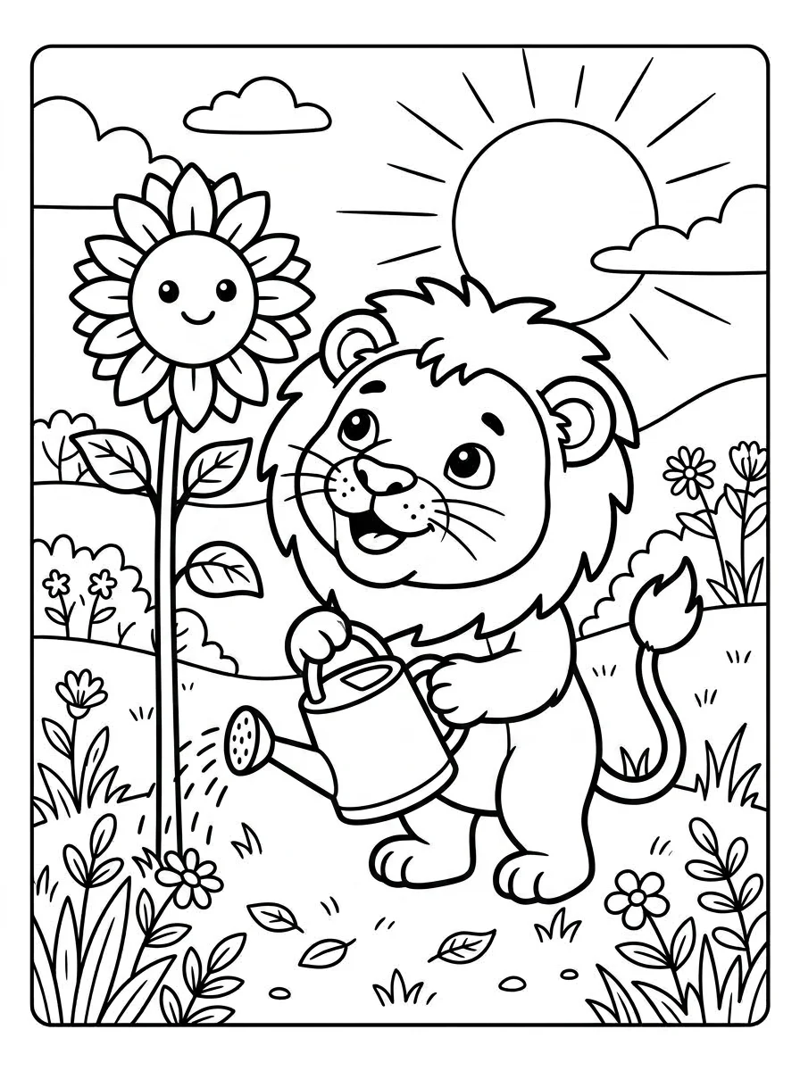 leao para colorir 29